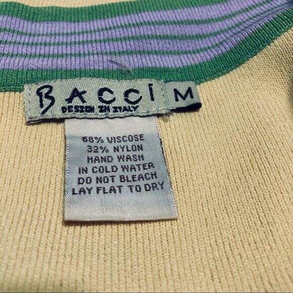 Bacci Womens Shirt Medium YellowTank Top - Picture 3 of 3